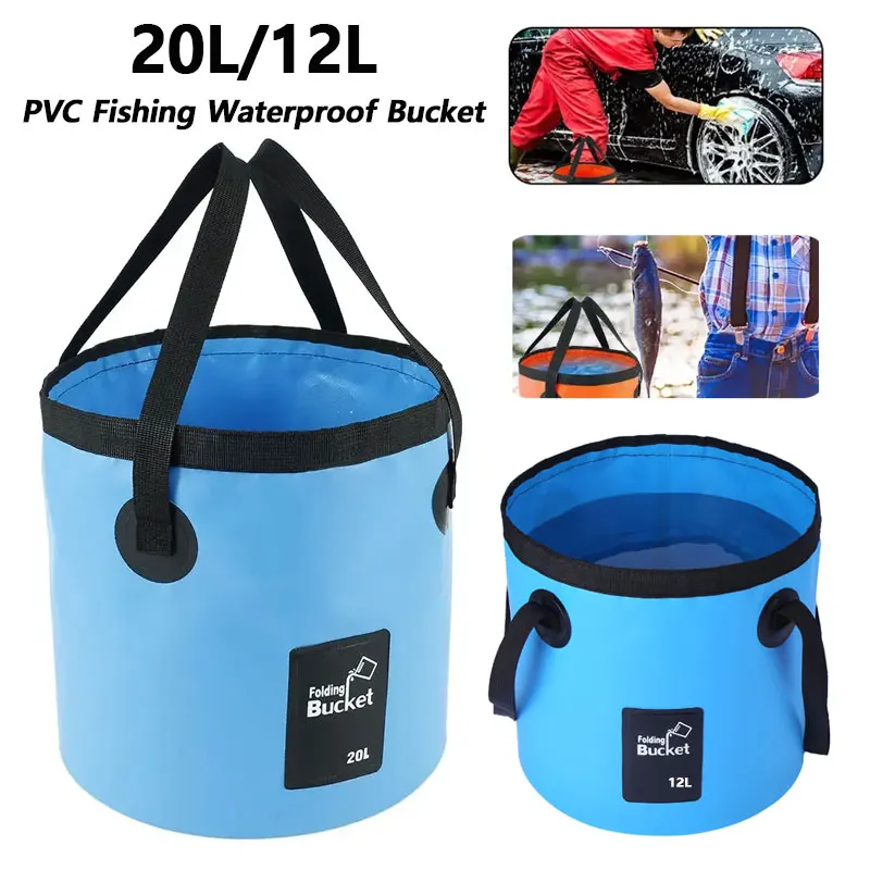 Fishing Bag Waterproof - 20L/12L Large-capacity PVC Fishing Waterproof Bucket