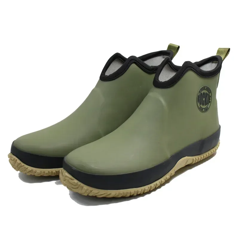 Fishing Boots - Men Rain Boots Fashion Rubber Shoes