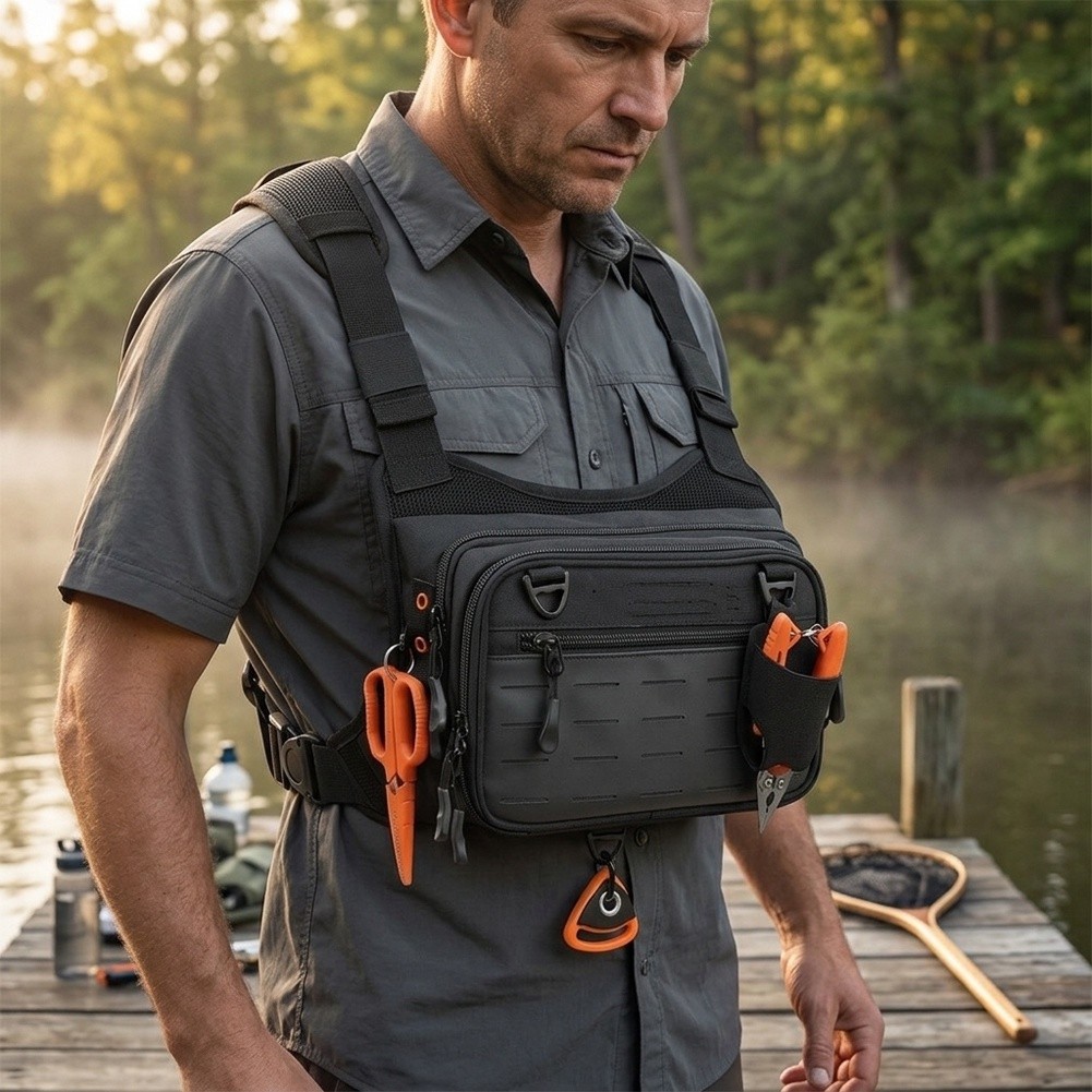 Fly Fishing Chest Pack Backpac - Fishing Vest recension och pris